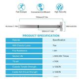 IRONWALLS Commercial Door Push Bar Panic Exit Device with Exterior Lever, 70cm/27.5" Stainless Steel Panic Bars for Exit Doors, Emergency Exit Panic Door Hardware for 28-41" Wood Metal Door, Silver