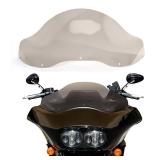 Kiawnia13\" Motorcycle Windshield Compatible for Dual Light Glide Windscreen, for Harley Road Glide1998 -2013, EFI FLTRI 1998 - 2006, Custom FLTRX 2010 - 2013 (light brown)