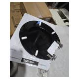 Angel Shield Toilet Seat with Zinc Alloy Hinges Quiet-Close Quick-Release Wood Molded UV Lid Easy Clean(Round,Black)