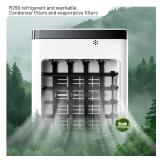 SimerSure 3-IN-1 Portable Air Conditioners, Evaporative Air Cooler w/Remote & 3 Speeds, Windowless Air Conditioner, 2 Gal Tank & 4 Ice Packs for 45H Cooling, Quiet Portable AC for Room Bedroom Office