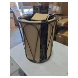 Y&M Set of 3 Patio Side Table for Living Room,Indoor End Tables for Bedroom, Outdoor Garden Stool with Heavy Duty Metal Frame Modern Industrial Decor - Black with Bronze