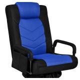 Yaheetech Floor Gaming Chair Swivel Video Game Chair Multipurpose Lazy Lounger Couch for Playing Games, TV, Reading with 6 Adjustable Position, Side Pocket, Armrest Handles