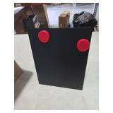 Fainne Magnetic Bulletin Board with Easel Stand Mini Black Magnet Metal Tabletop Memo Display Board for Back to School Menu Table Home Kitchen Office Supplies(11 x 8.5 Inches,1 Pcs)
