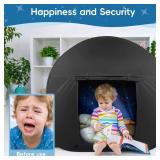 OUTREE Sensory Tent 47 * 47 * 47 in, Black Print, Sensory Room for Kids with Autism, Pop Up Play Tent