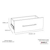 ClosetMaid SuiteSymphony Wood Closet Drawer, Add On Accessory, Modern Style, for Storage, Closet, Clothes, 25 x 10" Size for 25 in. Units, Graphite Grey/Satin Nickel
