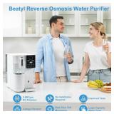 Beatyl Portable Water Purifier, Reverse Osmosis Water Filter, 8-Stage RO Filtration System, No Installation Water Purifier Countertop for Home, White