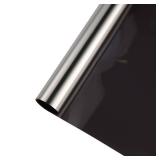 One Way Mirror Privacy Window Film, Heat Control and Anti - UV Adhesive Reflective Window Tint for Home and Office, 24Inch x 10Feet, Black Silver
