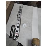 BERIGTTA 8-Outlet Long Metal Heavy Duty Power Strip - 6FT Cord, 15A/1875W, Wide Spaced Outlets, Mountable for Home, Office, Garage, and Workshop