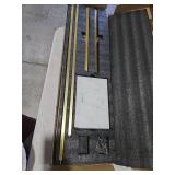 KOKOSIRI Bathroom Towel Rack 2-Tier Standing Towel Racks with Marble Base, Stainless Steel Freestanding Towel Bars, Thicken Steady Design, Brushed Gold THS0001-BG