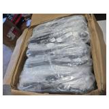 Amylove 48 Pcs Clear Backpack bulk for Stadium Events Heavy Duty PVC Transparent Bookbag for College Workplace Security (15 Inches,Black)