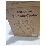 POOLHACKER Original Since 2023 Pool Cooler, Insulated Cooler Hard Cooler with Handle for Above-Ground Pools, Keeps Ice for up to 3 Days, Portable Poolside Cooler Swimming Pool SPA Accessories