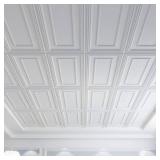 Art3d Drop Ceiling Tiles, 24x48in. White (12-Pack), Polyvinyl Chloride (PVC), Glue Down