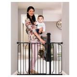 Regalo Extra Wide Easy Step Metal Walk Through Baby Gate - Black