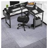 Chair Mat for Carpet, SALLOUS 46\" x 60\" Office Chair Mat for Carpeted Floors, Heavy Duty Vinyl Floor Mat with Grips, Floor Protector Computer Desk Mat for Home Office (Clear, Rectangular)