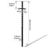 Gisafai 2 Pcs 46 Inches Yard Sign Stakes Heavy Duty Metal Stake Yard Sign Holder for Outdoor Lawn Bar Parking Garage Event