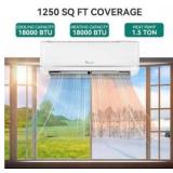 YITAHOME 18000 BTU Mini Split Air Conditioner Heat Pump System, Wifi Enabled 21 SEER2 208-230V Ductless AC Cool Up to 1250 Sq. Ft, Compatible with Alexa, Installation Kit, White