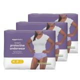 Amazon Basics Incontinence Underwear for Women, Protective, Disposable, Postpartum, Maximum Absorbency, Medium, Lavender, 60 Count (3 Packs of 20)