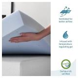 LUCID 4 Inch Gel Memory Foam Mattress Topper-Ventilated Design-Ultra Plush-Twin XL