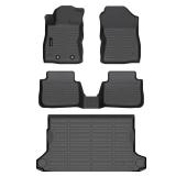 All Weather Floor Mats Cargo Mat Fit for Subaru Crosstrek 2024 2025 TPE Rubber Liners Crosstrek 2024 2025 Accessories Set All Season Guard Odorless Anti-Slip Floor Mats Cargo Liner