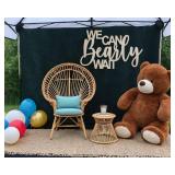 We Can Barely Wait Sign - Wooden Decoration for Gender Reveal and Baby Shower, Photo Props Sign, Wall or Door Hanging Backdrop