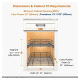 ALINE FURNITURE 2-Tier Pull Out Cabinet Organizer - 23\" W x 22\" D Soft Close Pullout Shelves with Shelf Liners - Slide Out Drawers for Kitchen Cabinets, Pantry, Bathroom, Heavy Duty Steel Wire Baske