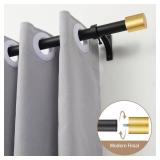 Drapery Window Curtain Rods 72 to 144 Inch, Modern Window Curtain Rod with Brushed Gold End Cap Finials,1\" Window Treatment Curtain Rod for Wall and Ceiling Mount