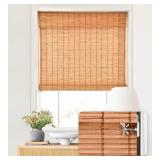 LazBlinds No Tools No Drill Cordless Bamboo Roman Shades, Light Filtering Window Treatment, Roll Up Bamboo Blinds for Windows 29
