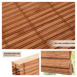 LazBlinds No Tools No Drill Cordless Bamboo Roman Shades, Light Filtering Window Treatment, Roll Up Bamboo Blinds for Windows 29