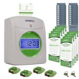 uPunch HN3540 Complete Small Business Start-Up Kit: AutoAlign Time Clock System with 400 Time Cards, 4 Ribbons, and 2 Racks