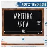HBCY Creations Rustic Magnetic Wall Chalkboards (Torched Brown, 24 x 36 Inch)