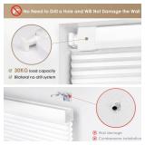 LazBlinds No Tools No Drill Cordless Cellular Shades, Blackout Light Blocking Honeycomb Shades for Home, Thermal Insulation Blinds for Windows, 40\" W x 48\" H, Dark Coffee