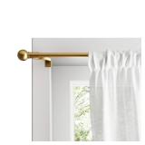 Zenna Home Adjustable Curtain Tension Rod for Windows, No Drill Expandable Tension Curtain Rod with Decorative Ball Finials, Easy Install Window Rod, 48 to 84 Inch, Gold