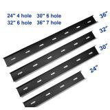 ICITYWALL 2 Pack 36L x 3"W C Channel Steel Support, 3/4\" Leg, Metal Support Bracing Hidden C Bracket for Table Top Live Edge Slab Woodworking, Black Coat Finish 7 Holes