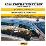 Husky Liners Low Profile Ventvisors/Rain Guards | Fits 2019-2023 Subaru Ascent, 4 pcs. | Smoke w/Chrome Trim - 2884063