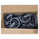 ROSONG Collapsible Wagon Cart with Wheels Foldable - Folding Utility Heavy Duty Wagons Carts for Grocery Sports Garden Shopping Camping Wheelbarrows (Black, 120L)
