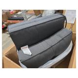 Greendale Home Fashions Outdoor 2-Piece Sunbrella Premium Deep Seat Cushion Set, Canvas Coal