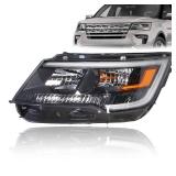 munirater Headlamp Headlight Assembly Replacement for 2016 2017 2018 Explorer with DRL Left Side FB5Z13008AD