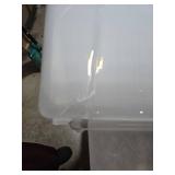 IRIS USA 40 Qt Stackable Plastic Storage Bins with Lids, 6 Pack - BPA-Free, Made in USA - See-Through Organizing Solution, Latches, Durable Nestable Containers, Secure Pull Handle - Clear