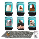 HOWUXZO Chicken Nesting Boxes Chicken Laying Boxes with Egg Roll Out Nesting Boxes for Chickens Coop Nest Box Large, Easy to Install, Waterproof and Durable (Green, 6 Pack)