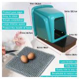 HOWUXZO Chicken Nesting Boxes Chicken Laying Boxes with Egg Roll Out Nesting Boxes for Chickens Coop Nest Box Large, Easy to Install, Waterproof and Durable (Green, 6 Pack)