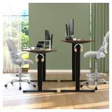 SMUG Drafting Chair for Standing Desk, Counter Height Adjustable, Flip-up Arms, Ergonomic Mid Back Mesh Rolling Work Swivel Office Computer Chairs with Wheels, Grey
