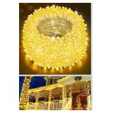 Heceltt Christmas Lights Outdoor, 403FT 1000 LED String Lights 8 Modes and Timer Memory Function Twinkle Fairy Lights IP44 Waterproof Plug in for Xmas Tree Wedding Party Holiday Decor(Warm White)