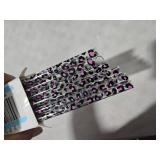 AIERSA 6 Pack Leopard Straw Replacement 40oz for Stanley,Plastic Reusable Straw for Stanley Adventure Quencher Travel Tumbler,Long Straws with Cleaning Brush for Stanley Cup Accessories