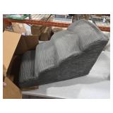 Curved Dog Stairs Ramp for High Beds 19.7\" H, 4-Step Dog Steps for Small Dogs and Cats, Removable and Washable Pet Stairs for High Bed Climbing, Non-Slip Balanced Pet Step Indoor, Deep Grey