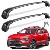 Wonderdriver Roof Rack Cross Bars 260lbs Compatible with Kia NIRO 2023 2024 2025 with Flush Side Rails, Heavy Duty Aluminum Anti Theft Lockable Black Roof Rails Crossbars Rooftop Cargo Carrier Luggage
