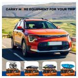 Wonderdriver Roof Rack Cross Bars 260lbs Compatible with Kia NIRO 2023 2024 2025 with Flush Side Rails, Heavy Duty Aluminum Anti Theft Lockable Black Roof Rails Crossbars Rooftop Cargo Carrier Luggage