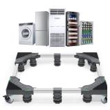 WBD WEIBIDA Upgraded Full-size Washing Machine Base Stand with 4 Locking Wheels & 10 Strong Feet, 24-31\" Fridge Stand Adjustable Flat Dolly Cart Mobile Base for Washer, Dryer, Refrigerator, Furniture