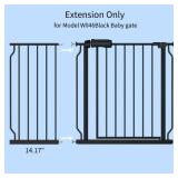 Fairy Baby Safety Gate 14.17 inch Extension for Extra Wide Baby Gate Dog gate Pressure Mounted Walk Through Pet Gate Black