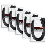 Long Zip Ties Heavy Duty 24 inch, Large Zip Ties with 200 lbs Tensile Strength, Big Cable Ties, Black, 250 Pack, by GAIIAN