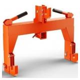 3 Point Quick Hitch to Category 1 and 2 Tractors 3000 LBS Lifting Capacity Tractor Quick Hitch Between Lower Arms Attachments Quick Hitch with 2 Receivers,Orange